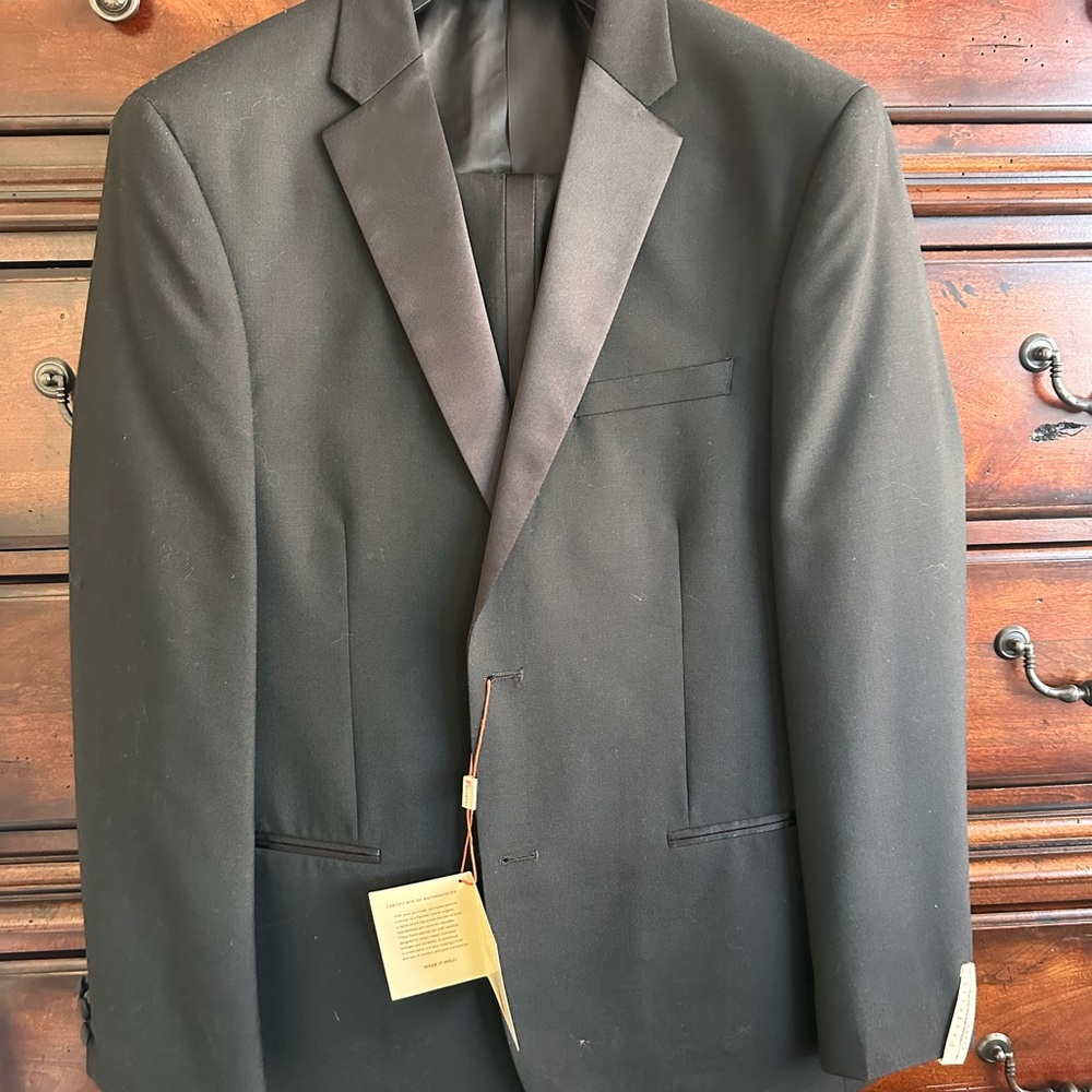 Classic Black Men's Tuxedo- Jacket and Pants, Never Worn